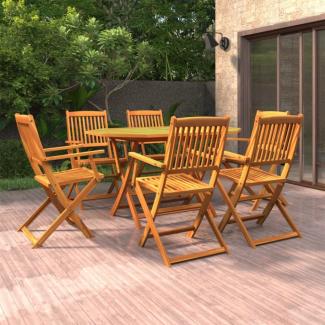 vidaXL 7-tlg. Garten-Essgruppe Massivholz Akazie 3086997