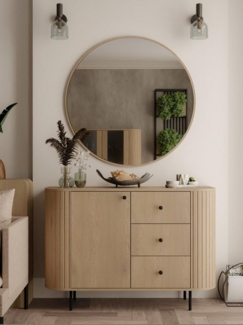 Compleo Kommode mit Schubladen, japandi eiche cremona, Perfekt für den Flur ZANTO