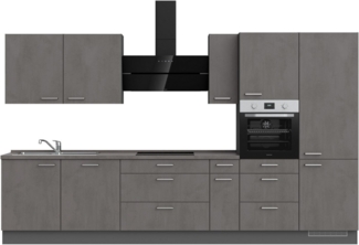 nobilia® Küchenzeile "Riva II", vormontiert, Ausrichtung wählbar, Breite 360 cm, wahlw. mit E-Geräten