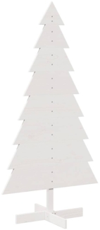 vidaXL Weihnachtsbaum zum Schmücken Weiß 150 cm Massivholz Kiefer 858193