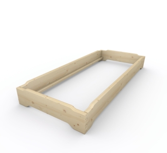 Stapelbett Holzbett (Fichte) "Gäste-Edi" 80 x 200cm 23cm Gästebett Jugendbett