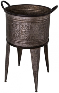 XXL Bar Eimer Eiskübel Metall Industrial Vintage Antic Line SEB15818