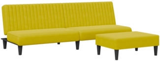 vidaXL 2-tlg. Sofagarnitur Gelb Samt 3216278
