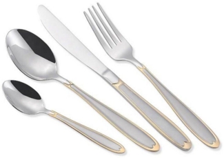 Maestro Besteck-Set MR-1515G-24, 6 Personen, Besteckset 24 teilig für 6 Personen