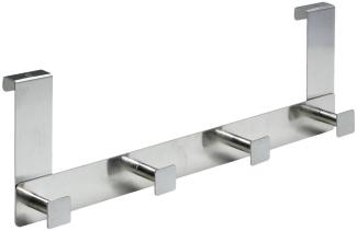 Hettich Türgarderobe 4 Haken 40,0 x 13,5 x 6,0 cm Edelstahl eckig