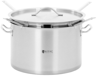 Royal Catering Spaghettitopf Nudeltopf 31 l Pastatopf 4 Siebeinsätze Deckel Nudelkochtopf Edelstahl, Edelstahl