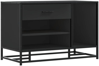 vidaXL Schuhbank Schwarz 80x40x53,5 cm Holzwerkstoff und Metall 849224