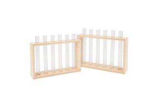 VBS Gläser-Set Cube, Glas, 2er-Set, inklusive 12 Reagenzgläser