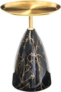 Beistelltisch STORM Metall Marmor Optik Gold