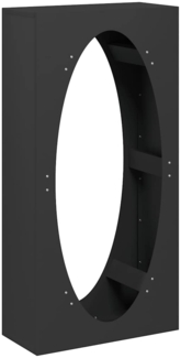 vidaXL Brennholzregal Schwarz 50x23x100 cm Kaltgewalzter Stahl 864181