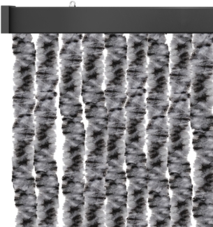 Flauschvorhang 140x220 Meliert schwarz - grau - weiß