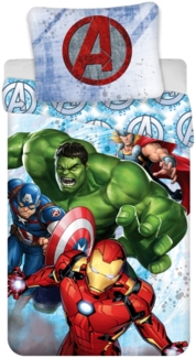 Avengers Bettwäsche-Set aus Baumwolle - 140 x 200 cm + 70 x 90 cm