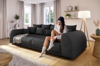S-Style Möbel Big-Sofa Levana 5-Sitzer Boxspringfederung Lounge Sofa in Cord-Stoff