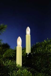 Hellum LED-Riffelkerzenkette 15 BS matt-elfenb. innen