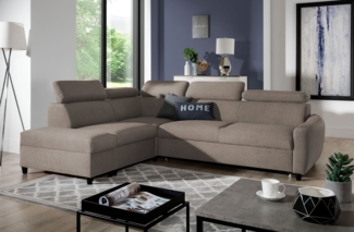 AX LIVING Ecksofa mit Schlaffunktion Braun Olettio L-Form 265 cm L