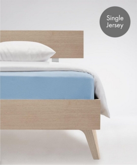 fleuresse Spannbettlaken Jenny C aus feinfädigem Mako-Jersey, Single-Jersey, Gummizug: rundum, (1 Stück), für Matratzen bis 23 cm Höhe