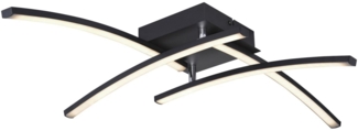 Deckenleuchte Wohnzimmer LED Deckenlampe Schlafzimmer schwarz 67129-24