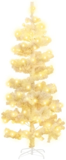 vidaXL Spiral-Weihnachtsbaum mit Beleuchtung und Ständer Weiß 180 cm 344654