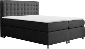 Boxspringbett Getz, Dunkelgrau, 160x200 cm