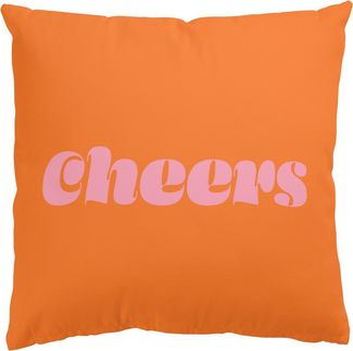 Bilderdepot24 Dekokissen draußen Kissenhülle/ Garten/ Outdoorkissen orange Sprüche Pop Art, Bezug mit / ohne Füllung Zierkissen Outdoor Sofa Bett
