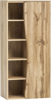 HELD MÖBEL Midischrank aus MDF in wotaneiche mit einer Tür und 8 Einlegeböden (B/H/T: 60 x 130 x 35 cm)