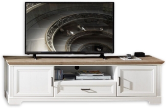 TV Lowboard JASMIN 193 cm Pinie weiß Nachbildung