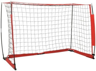 vidaXL Fußballtor, Stahl / Fiberglas rot, 184x124,5 cm