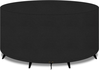 Gartenmöbel Abdeckung 420D Rund 130x70cm Wasserdicht Schwarz