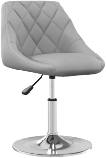 vidaXL Esszimmerstühle 4 Stk. Drehbar Hellgrau Samt 3088758