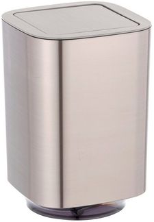 WENKO AURON Kosmetikeimer 5,5 Liter, Silber glänzend