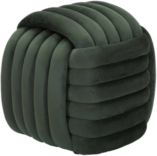 Pouf Karori, Mehrzwecksessel, Nachttisch, Hockerhocker, 45x45 h45 cm, Grün