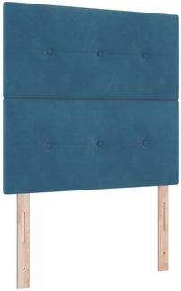 vidaXL LED Boxspringbett mit Matratze Dunkelblau 80 x 200 cm Stoff 3343278