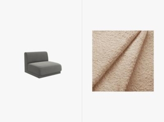 Micadoni Modul Armlos Miley Boucle Beige