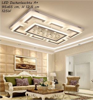 Eurohandisplay LED Deckenleuchte LED Deckenleuchte mit Fernbedienung Lichtfarbe/Helligkeit einstellbar, LED fest integriert, Warm- bis Kaltweiß einstellbar, Lichtfarbe- und Helligkeit einstellbar mit Fernbedienung