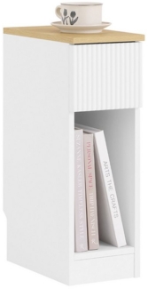 SoBuy Nachttisch FBT111, (1-St), Beistelltisch schmal, Nachtschrank Sofatisch, offenes Fach