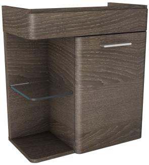 LANZET K8 Gäste WC Waschtischunterschrank 55 cm, Dunkelbraun