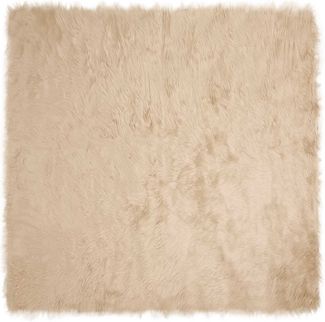 vidaXL Kunstschaffell Teppich Tafalla Beige 120 x 120 cm Polyester 42021487
