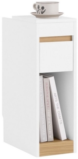 SoBuy Nachttisch FBT163, (1-St), Beistelltisch schmal, Nachtschrank Sofatisch, offenes Fach