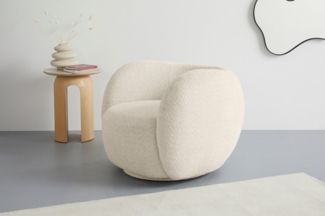 homsy by Ana Johnson Sessel Pebbla, exklusiver, formschöner Designsessel, Drehsessel, Mit oder ohne Drehfunktion, in Luxus-Microfaser oder Chenille