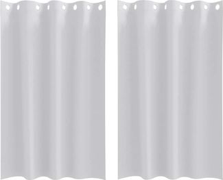 vidaXL Verdunkelungs-Vorhänge mit Ringen 2 pcs Helles Grau 4107349