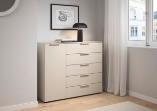 LeGer Home by Lena Gercke Kommode Serina, mit 5 Schubkästen und 1 Tür sowie Metallgriffen MADE IN GERMANY