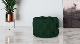 Places of Style Hocker FOLLINA, Polsterhocker mit klassischer Chesterfield-Knopfheftung