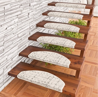 Pergamon Stufenmatte Stufenmatte Oslo 15er-Set, Halbrund, Höhe: 4 mm