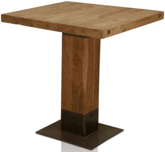 Casa Padrino Luxus Teakholz Esstisch Braun / Schwarz 70 x 70 x H. 77 cm - Esszimmermöbel