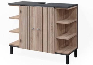 Waschbeckenunterschrank Aquis Sonoma 79.6 x 64 cm mit 2 Türen Vicco