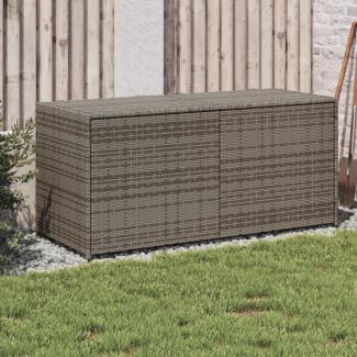 vidaXL Gartentruhe Grau 283L Poly Rattan 365314