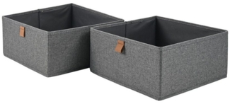 hausleben Aufbewahrungsbox Aufbewahrungsbox mit Deckel - Ottoman & Sitzhocker mit Stauraum, Aufbewahrung & Organizer - Stoff Pouf & Brillenbox