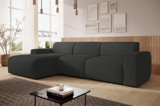 AX LIVING Couch Sofa L Form Didim mini Grau 310 cm breit, stilvoll L