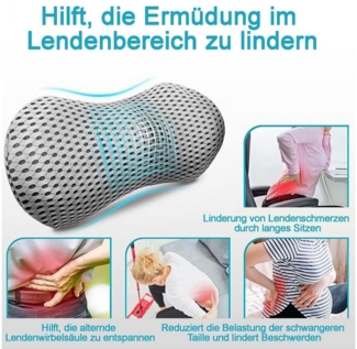Mutig Rückenkissen Rückenkissen Lendenkissen, ergonomisches Rückenkissen aus Memory Foam, Lendenwirbelkissen für unteren Rücken, Rückenstützkissen für Bürostuhl Autositz Bett Stuhl, orthopädisches Rückenpolster zur Druckentlastung