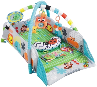 Moni Spielcenter 2 in 1 Oase JL628-1B Krabbeldecke, Spielbogen Spielzeuge Kissen